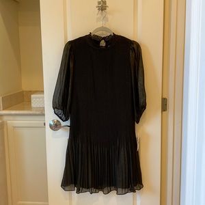 Black gold metallic Nanette Lepore party dress size 12